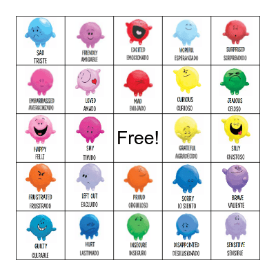 Feelings Bingo Card