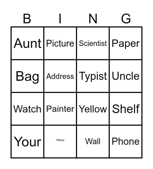 Bingo Card