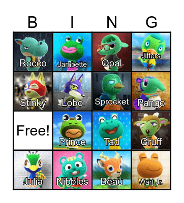 LilSimsie Animal Crossing Bingo Card Bingo Card