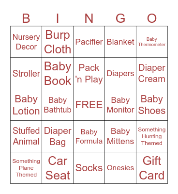 BABY BINGO Card