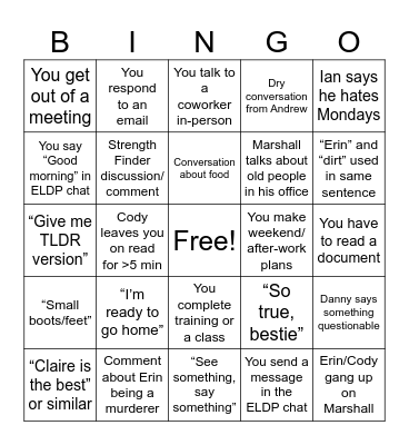 Three Color Blind Mice Bingo Card