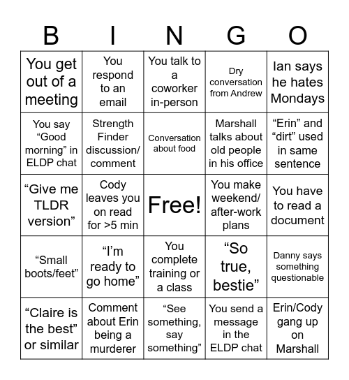 Three Color Blind Mice Bingo Card