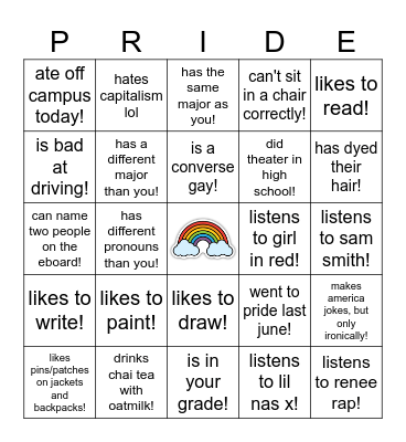 Find Someone Who... Bingo Card