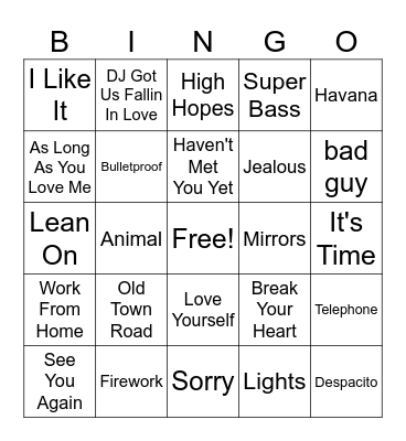 2010 Round 2 Bingo Card