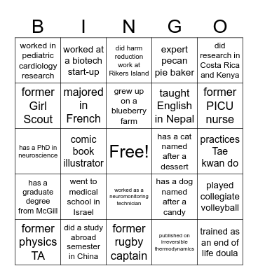 Family Medicine Retreat Bingo Card