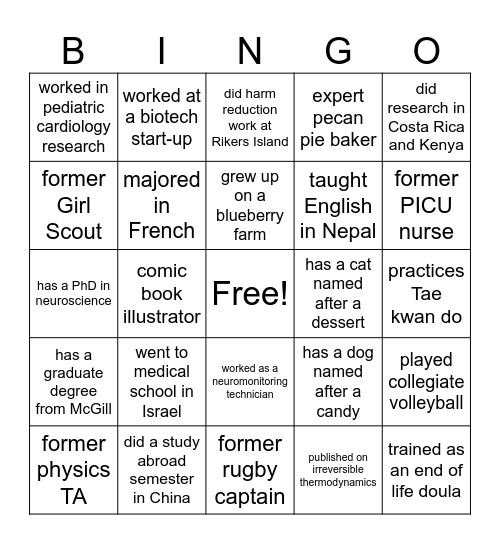 Family Medicine Retreat Bingo Card