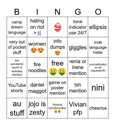endless bingo 😒😒 Bingo Card