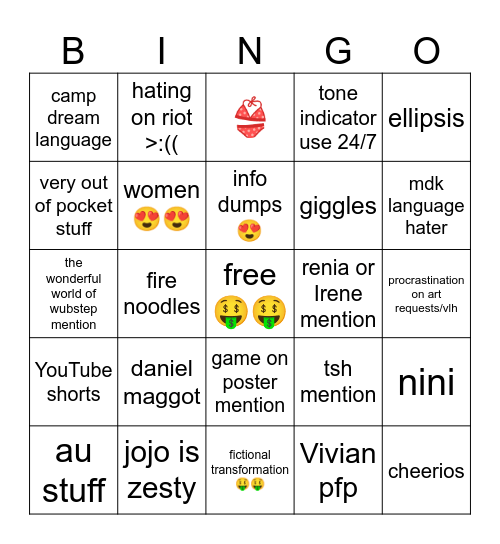 endless bingo 😒😒 Bingo Card