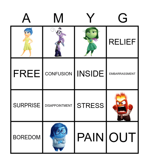 Inside Out Bingo Card