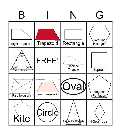 Shape Symmetry Bingo Card