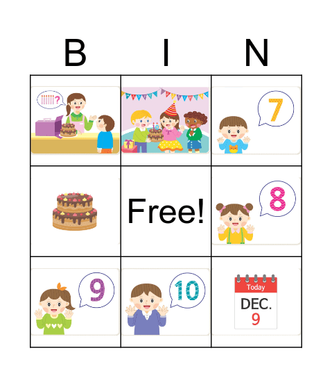 How old are you? Bingo Card