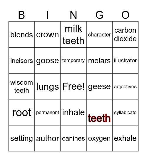 CONTEXT CLUES BINGO Card