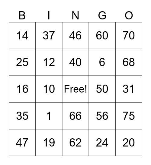 SOFITEL BINGO FEVER Bingo Card