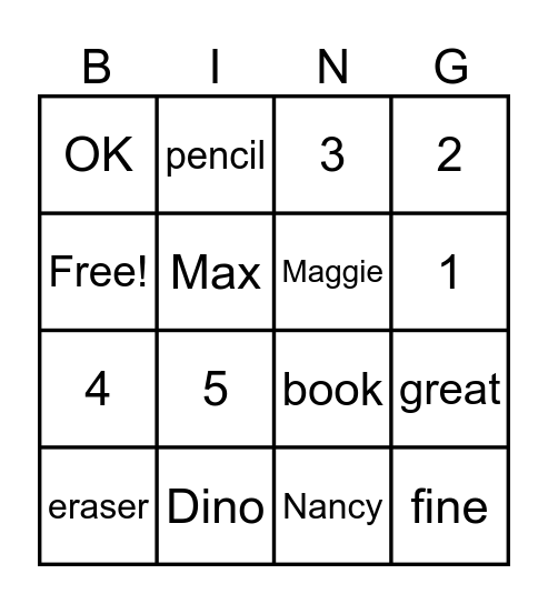 Bingo Card