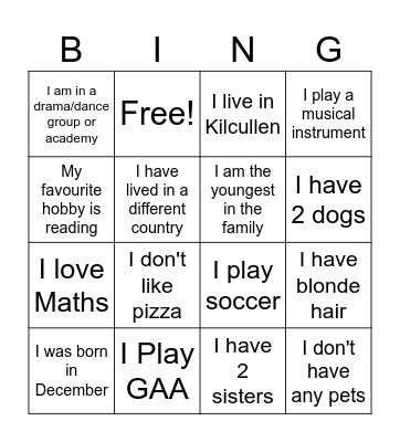 Moving Bingo Round 1! Bingo Card