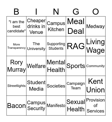 Welfare CQT Card Bingo! Bingo Card