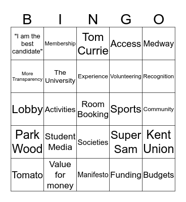Activities CQT Card Bingo! Bingo Card