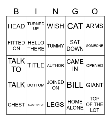 TALK TALK TALK Bingo Card