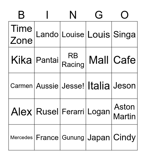 AM BINGO Card