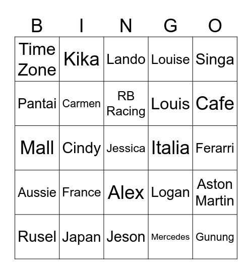 AM BINGO Card