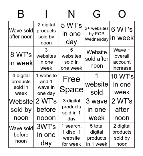 Get that BINGO Card