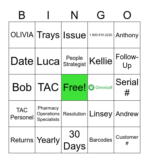 XR2 Best Practices Bingo Card