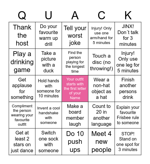 UTKA INTRO 2023 BINGO Card