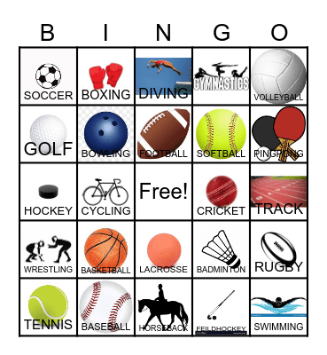 SPORTS Bingo Card