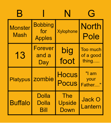 October Supply Chain Bingo Card