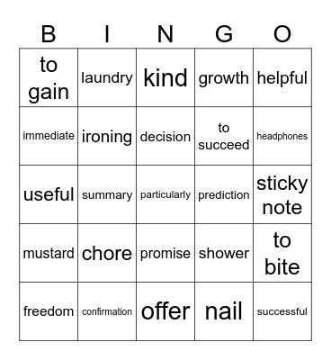 Bloggers 5 0C,D Bingo Card