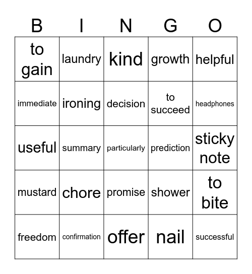 Bloggers 5 0C,D Bingo Card