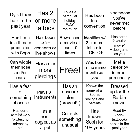 Bingo Card