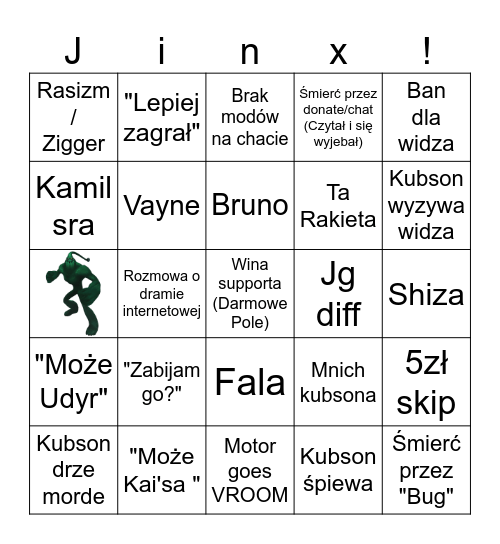 Klub R Bingo (Kamil daj vipa) Bingo Card