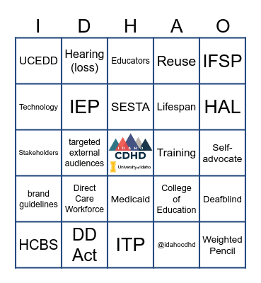 Center on Disabilities and Human Development Bingo Card