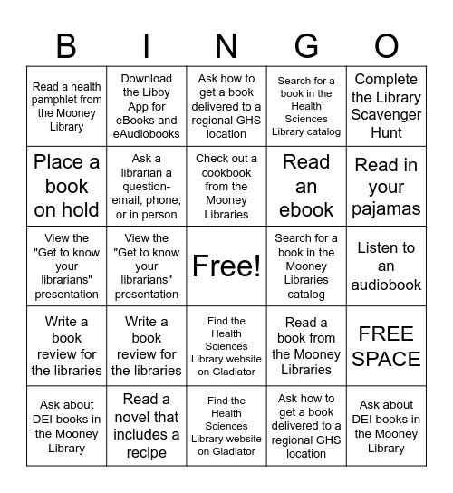 Autumn Book Bingo! Bingo Card