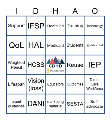 Center on Disabilities and Human Development Bingo Card