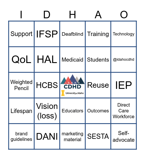 Center on Disabilities and Human Development Bingo Card