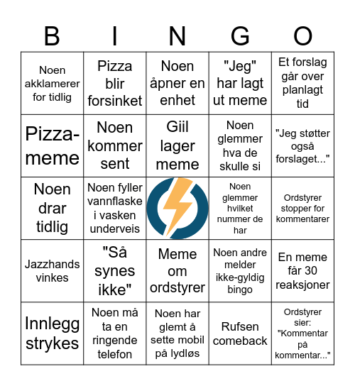 GenVORS Bingo Høsten 2023 Bingo Card