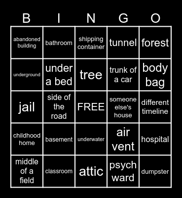 SLENDERBOY WAKING UP BINGO Card