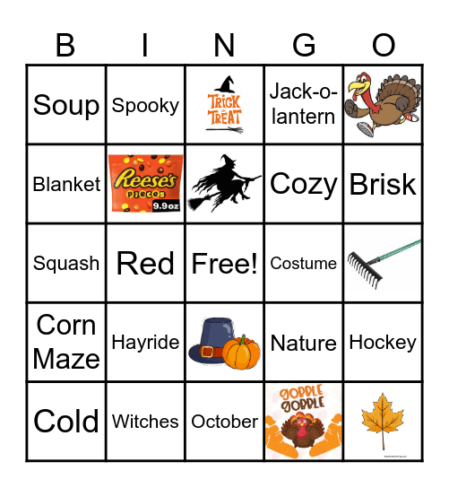 Fall Bingo Card