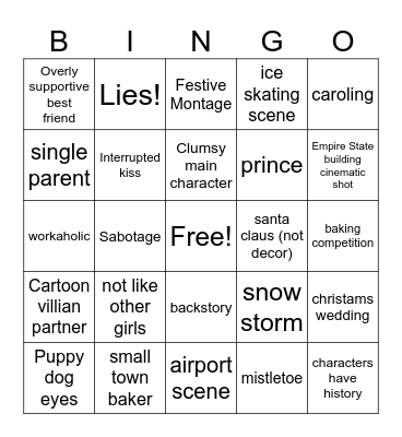 Hallmark Bingo (Chistmas) Bingo Card
