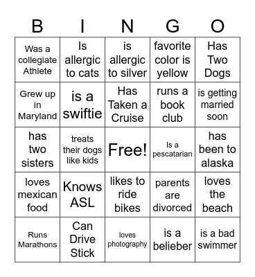 FTI Bingo Card