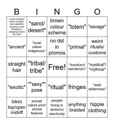 wasteland event bingo Card