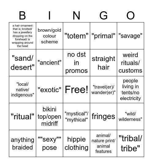 SN Wasteland Event Bingo Card