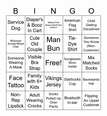 Bingo Card Bingo Card