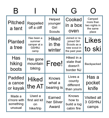Trailblazer Bingo: Find Someone Who... Bingo Card