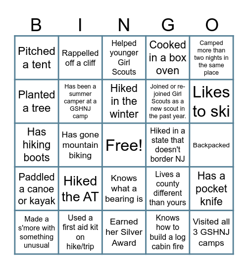 Trailblazer Bingo: Find Someone Who... Bingo Card