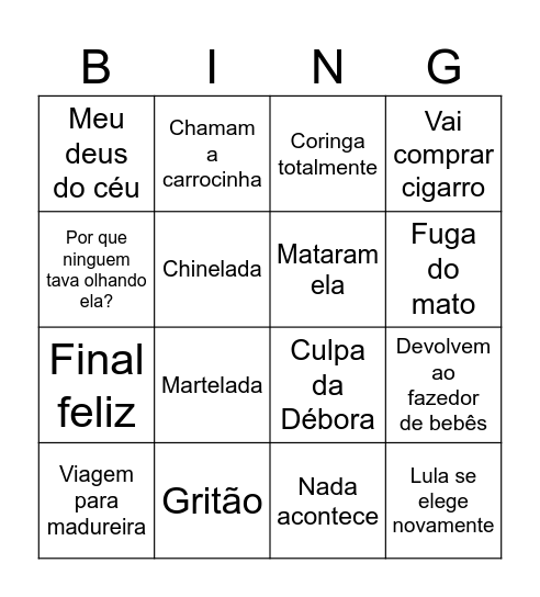 Bingo do Papai Bingo Card