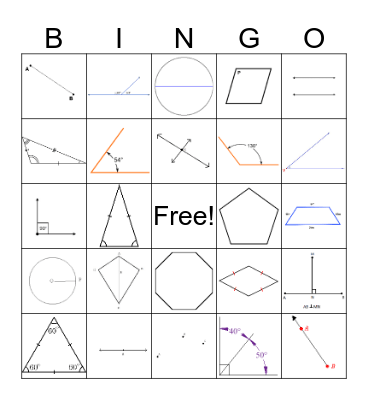 Geometry  Bingo Card