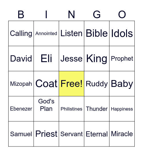 SAMUEL Bingo Card